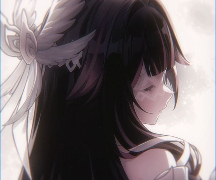 Profile picture asset — dark-haired character with wings